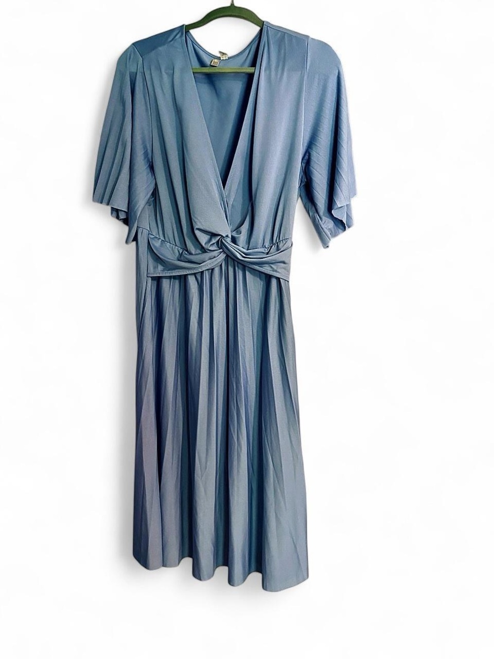 ASOS Women’s Blue Twist-Front Midi Dress
